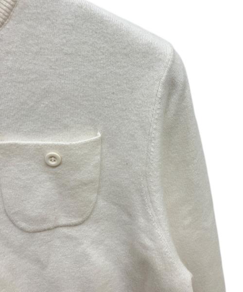 CABAN（キャバン）CABAN (キャバン) コットンカシミヤ クルーネックカーディガン ホワイト サイズ:XSの古着・服飾アイテム