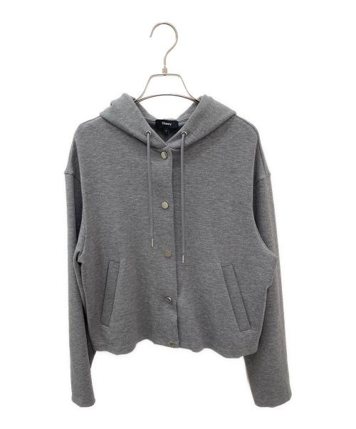 theory（セオリー）theory (セオリー) Knit Double Hood Jacket グレー サイズ:Sの古着・服飾アイテム
