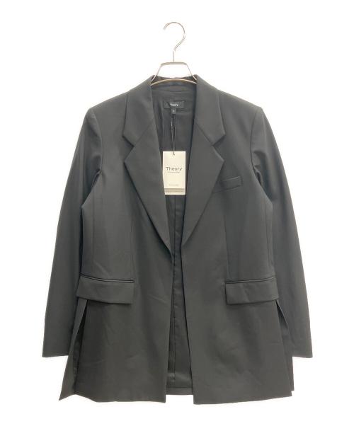 theory（セオリー）theory (セオリー) ストレッチウールスリットジャケット ブラック サイズ:2 未使用品の古着・服飾アイテム