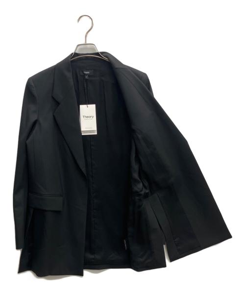 theory（セオリー）theory (セオリー) ストレッチウールスリットジャケット ブラック サイズ:2 未使用品の古着・服飾アイテム