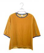 SIMONE WILDシモーネワイルド）の古着「ベロアTシャツ」｜イエロー