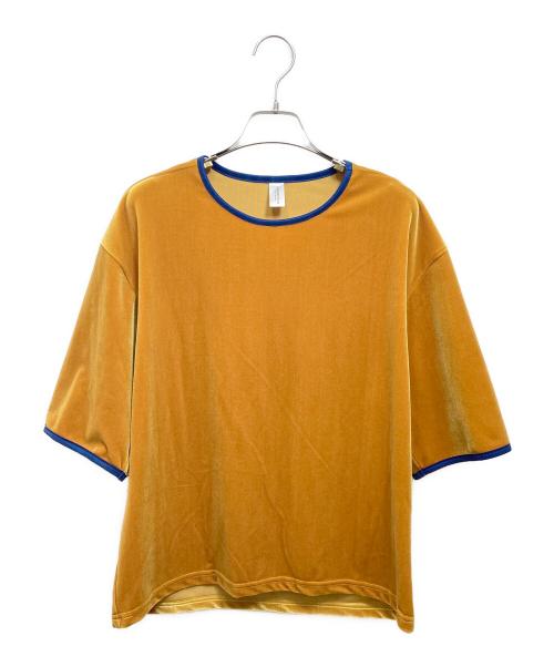 SIMONE WILD（シモーネワイルド）SIMONE WILD (シモーネワイルド) ベロアTシャツ イエロー サイズ:Sの古着・服飾アイテム
