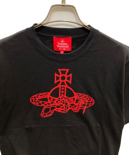 Vivienne Westwood RED LABEL（ヴィヴィアンウエストウッドレッドレーベル）Vivienne Westwood RED LABEL (ヴィヴィアンウエストウッドレッドレーベル) プリントTシャツ ブラック サイズ:01の古着・服飾アイテム