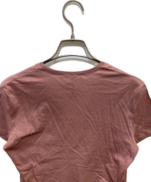 GUCCI（グッチ）GUCCI (グッチ) VネックTシャツ ピンク サイズ:XS 未使用品の古着・服飾アイテム