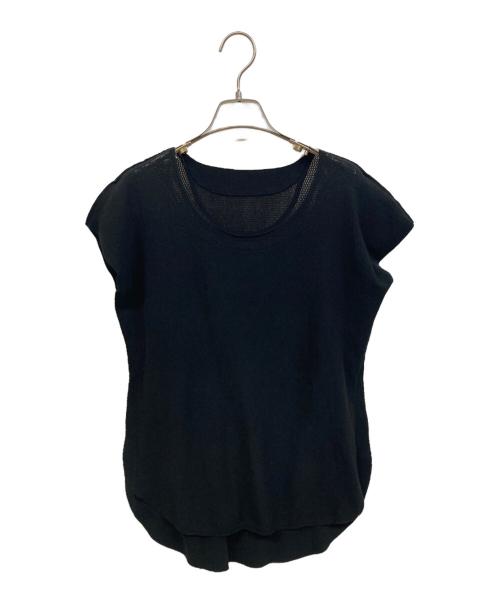 ISSEY MIYAKE（イッセイミヤケ）ISSEY MIYAKE (イッセイミヤケ) ノースリーブニット ブラック サイズ:2の古着・服飾アイテム