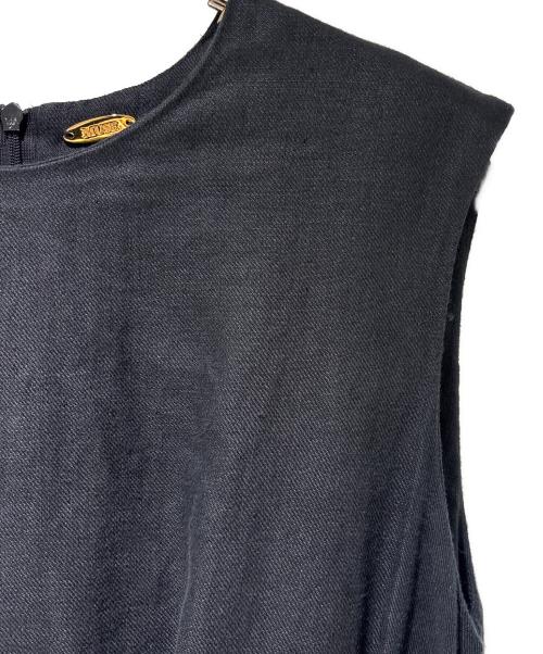 MUSE de Deuxieme Classe（ミューズ ドゥーズィエム クラス）MUSE de Deuxieme Classe (ミューズ ドゥーズィエム クラス) LINEN LONG ギャザーワンピース/マキシノースリーブワンピース ブラック サイズ:-の古着・服飾アイテム