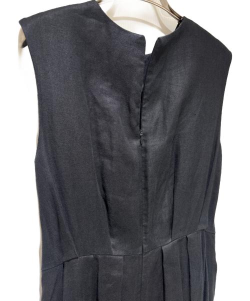 MUSE de Deuxieme Classe（ミューズ ドゥーズィエム クラス）MUSE de Deuxieme Classe (ミューズ ドゥーズィエム クラス) LINEN LONG ギャザーワンピース/マキシノースリーブワンピース ブラック サイズ:-の古着・服飾アイテム