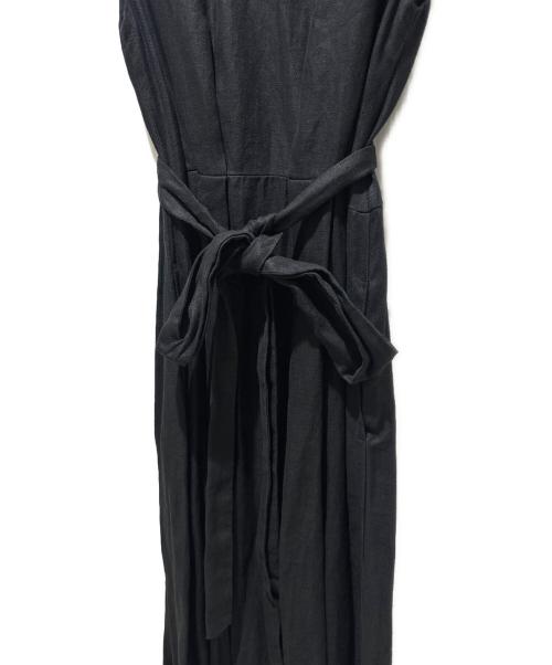 MUSE de Deuxieme Classe（ミューズ ドゥーズィエム クラス）MUSE de Deuxieme Classe (ミューズ ドゥーズィエム クラス) LINEN LONG ギャザーワンピース/マキシノースリーブワンピース ブラック サイズ:-の古着・服飾アイテム