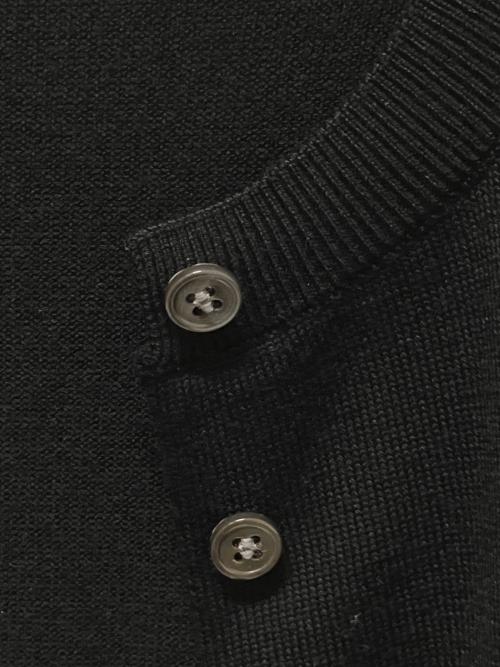ALEXANDER WANG（アレキサンダー・ワン）ALEXANDER WANG (アレキサンダー・ワン) WANG ロゴ クルーネック ウール シュランケン カーディガン ブラック サイズ:Ｓの古着・服飾アイテム