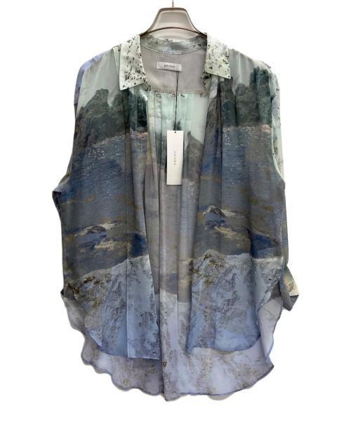 ADORE（アドーア）ADORE (アドーア) ランドスケーププリントブラウス ブルー サイズ:38 未使用品の古着・服飾アイテム