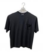 awasaアワサ）の古着「Super 100's wool t-shirts」｜ダークグレー