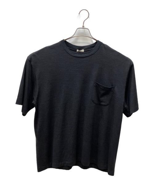 awasa（アワサ）awasa (アワサ) Super 100's wool t-shirts ダークグレー サイズ:3の古着・服飾アイテム