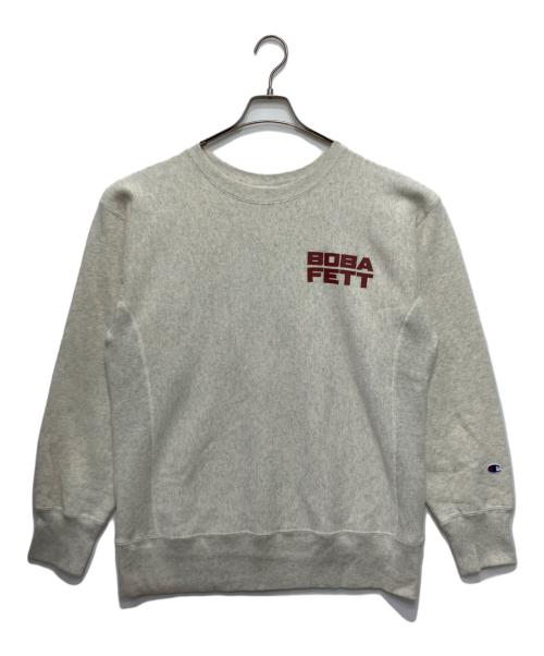 Champion REVERSE WEAVE（チャンピオン リバース ウィーブ）Champion REVERSE WEAVE (チャンピオン リバース ウィーブ) STAR WARS (スターウォーズ) ボバフェットスウェット アイボリー サイズ:XLの古着・服飾アイテム