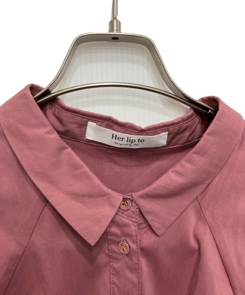HER LIP TO（ハーリップトゥ）Her lip to (ハーリップトゥ) La Bella Shirt Dress ピンク サイズ:Sの古着・服飾アイテム