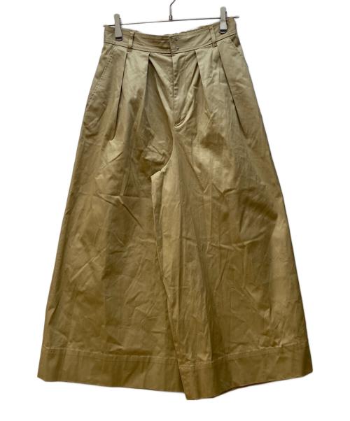 CADUNE（カデュネ）CADUNE (カデュネ) ワイドタックチノパン ベージュ サイズ:38の古着・服飾アイテム