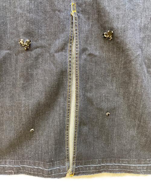 CADUNE（カデュネ）CADUNE (カデュネ) ビジュー付きタイトスカート インディゴ サイズ:38の古着・服飾アイテム