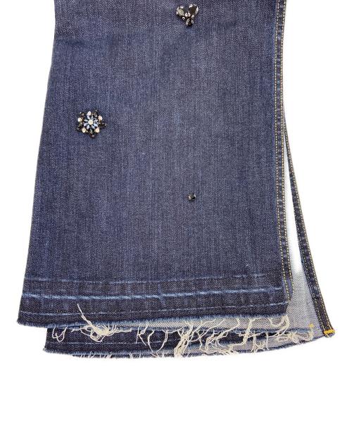 CADUNE（カデュネ）CADUNE (カデュネ) ビジュー付きタイトスカート インディゴ サイズ:38の古着・服飾アイテム