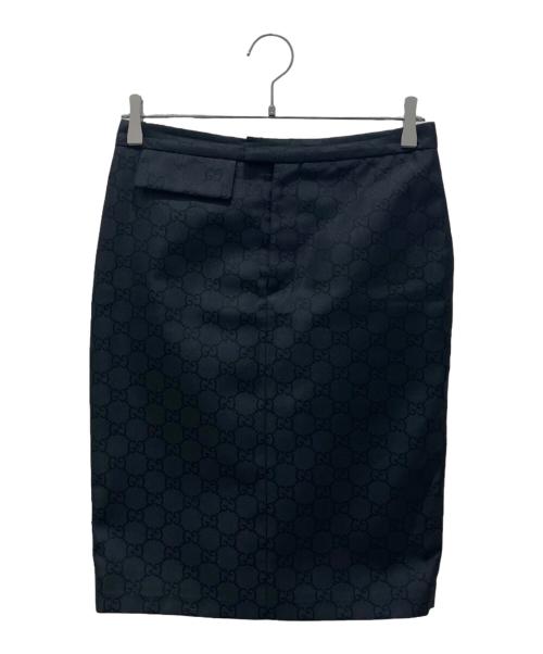 GUCCI（グッチ）GUCCI (グッチ) GG タイトスカート ブラック サイズ:38の古着・服飾アイテム