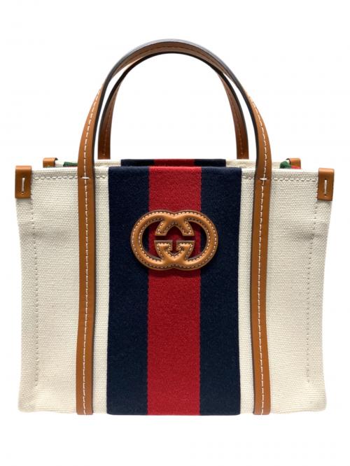 GUCCI（グッチ）GUCCI (グッチ) インターロッキングG 2WAYミニトートバッグ マルチカラー サイズ:-の古着・服飾アイテム