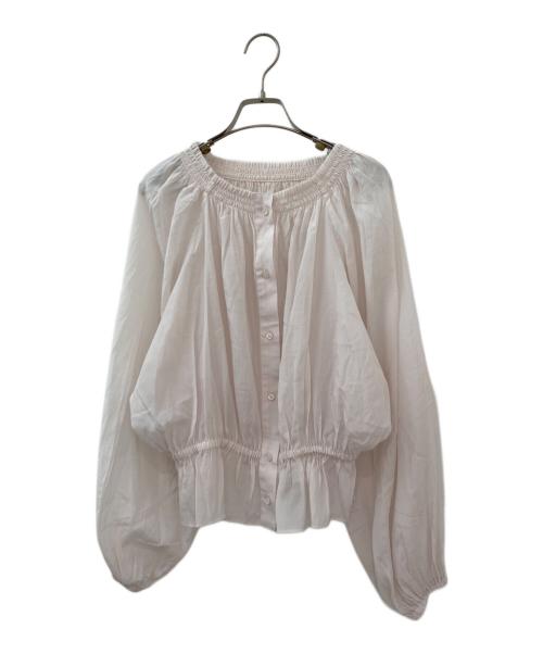 Plage（プラージュ）Plage (プラージュ) silky gather ブラウス アイボリー サイズ:Freeの古着・服飾アイテム