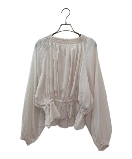 Plage（プラージュ）Plage (プラージュ) silky gather ブラウス アイボリー サイズ:Freeの古着・服飾アイテム