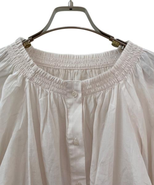 Plage（プラージュ）Plage (プラージュ) silky gather ブラウス アイボリー サイズ:Freeの古着・服飾アイテム