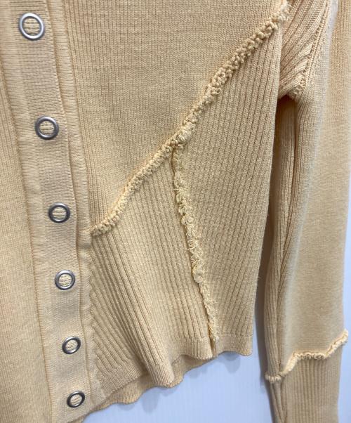 Matin Kim（マーティン キム）Matin Kim (マーティン キム) リブカーディガン イエロー サイズ:FREEの古着・服飾アイテム