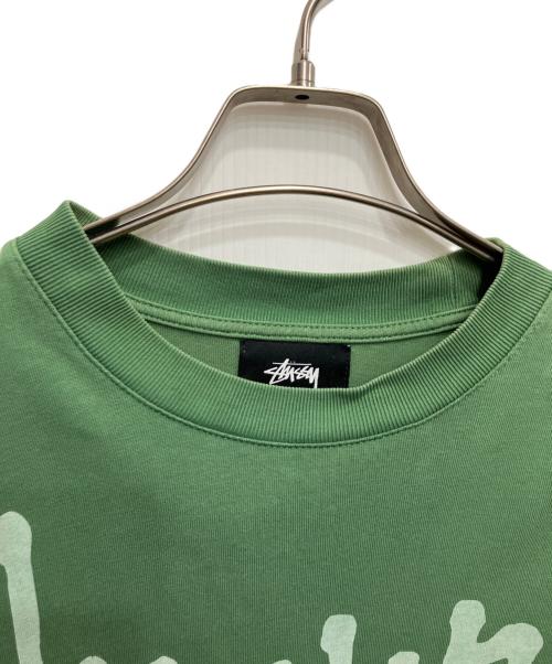 stussy（ステューシー）stussy (ステューシー) ロゴプリントTシャツ グリーン サイズ:Sの古着・服飾アイテム