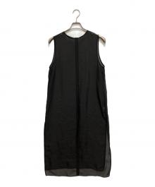 MARW UNITED ARROWS（マルゥ ユナイテッドアローズ）の古着「シアー ノースリーブワンピース」｜ブラック