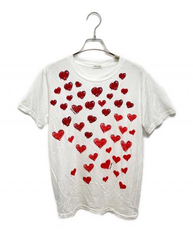 miu miu ハートプリント Tシャツ ブラック Sサイズ 3090066504748245_01_9836w.jpeg