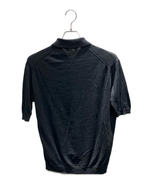 JOHN SMEDLEY（ジョンスメドレー）JOHN SMEDLEY (ジョンスメドレー) シーアイランドコットンニットポロシャツ ブラック サイズ:Sの古着・服飾アイテム