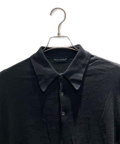 JOHN SMEDLEY（ジョンスメドレー）JOHN SMEDLEY (ジョンスメドレー) シーアイランドコットンニットポロシャツ ブラック サイズ:Sの古着・服飾アイテム