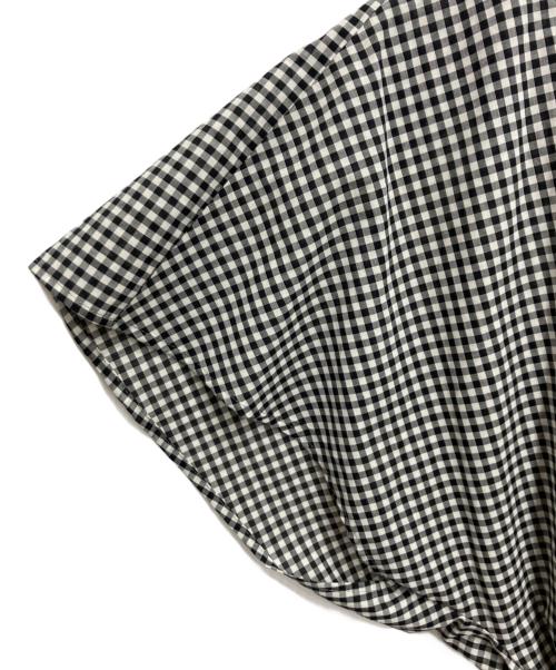 BALLSEY（ボールジィ）BALLSEY (ボールジィ) ローンギンガムチェック カシュクールライクブラウス ブラック サイズ:36 未使用品の古着・服飾アイテム