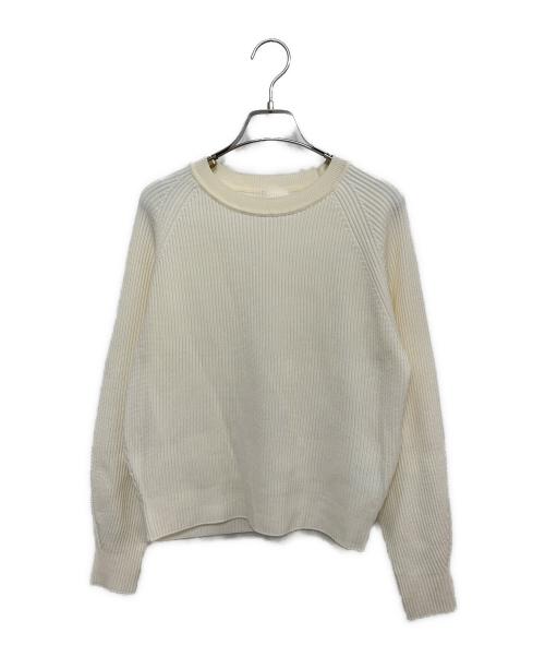 BALLSEY（ボールジィ）BALLSEY (ボールジィ) リンクスリブ ラウンドネックプルオーバー アイボリー サイズ:Sの古着・服飾アイテム