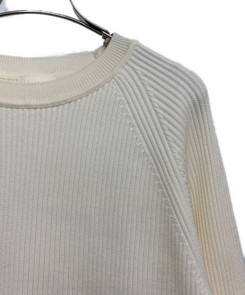 BALLSEY（ボールジィ）BALLSEY (ボールジィ) リンクスリブ ラウンドネックプルオーバー アイボリー サイズ:Sの古着・服飾アイテム