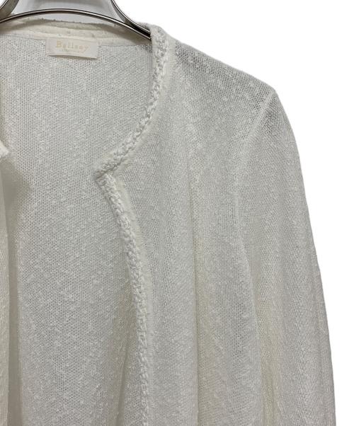 BALLSEY（ボールジィ）BALLSEY (ボールジィ) ダブルフェイスノット クルーネックカーディガン ホワイト サイズ:Sの古着・服飾アイテム