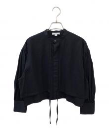 HYKE（ハイク）の古着「COTTON BALLOON SLEEVE BLOUSE」｜ブラック