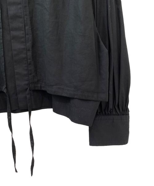 HYKE（ハイク）HYKE (ハイク) COTTON BALLOON SLEEVE BLOUSE ブラック サイズ:1の古着・服飾アイテム
