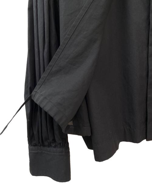 HYKE（ハイク）HYKE (ハイク) COTTON BALLOON SLEEVE BLOUSE ブラック サイズ:1の古着・服飾アイテム