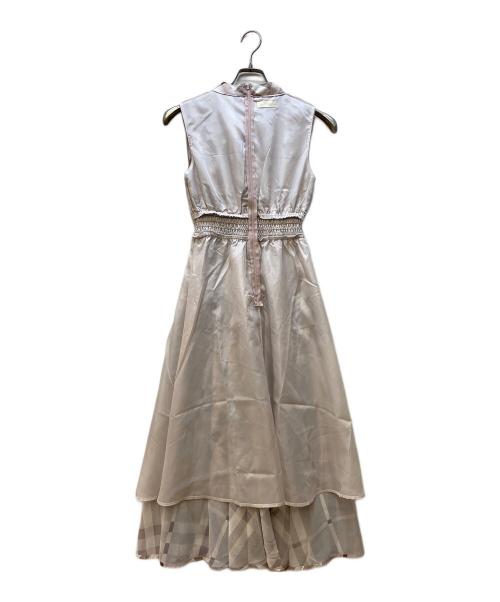 An MILLE（アンミール）An MILLE (アンミール) ビックチェックリボンワンピース ベージュ サイズ:表記無しの古着・服飾アイテム