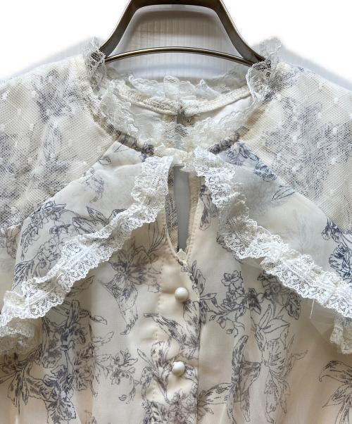 ROJITA（ロジータ）ROJITA (ロジータ) 花柄ロングワンピース アイボリー サイズ:FREEの古着・服飾アイテム