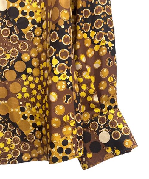 VERSACE（ヴェルサーチェ）VERSACE (ヴェルサーチェ) ドロップ パターン 総柄シルクシャツ ブラウン×ブラック サイズ:50の古着・服飾アイテム