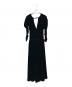 FETICO（フェティコ）の古着「VELVET TULLE SHIRRING DRESS」｜ブラック