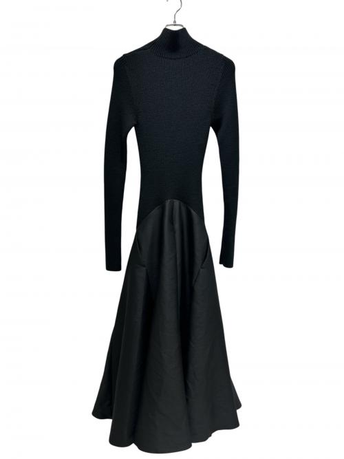 HARUNOBUMURATA（ハルノブ ムラタ）HARUNOBUMURATA (ハルノブ ムラタ) KNIT COMBINED DRESS/ニットコンビドレス/マキシワンピース ブラック サイズ:36の古着・服飾アイテム