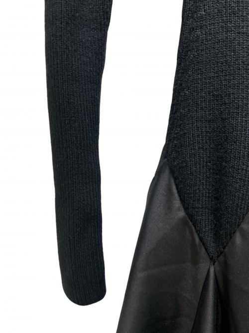 HARUNOBUMURATA（ハルノブ ムラタ）HARUNOBUMURATA (ハルノブ ムラタ) KNIT COMBINED DRESS/ニットコンビドレス/マキシワンピース ブラック サイズ:36の古着・服飾アイテム