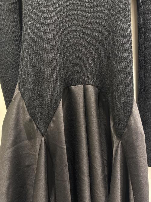 HARUNOBUMURATA（ハルノブ ムラタ）HARUNOBUMURATA (ハルノブ ムラタ) KNIT COMBINED DRESS/ニットコンビドレス/マキシワンピース ブラック サイズ:36の古着・服飾アイテム