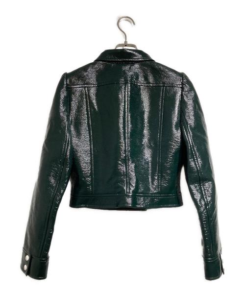 courreges（クレージュ）courreges (クレージュ) リエディションビニールジャケット/REEDITION VINYL JACKET ダークグリーン サイズ:36の古着・服飾アイテム