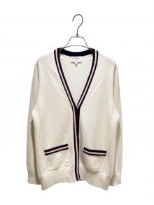 CHANEL（シャネル）の古着「トリコロールカシミヤカーディガン」｜ホワイト