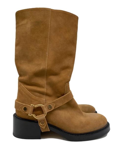 Chloe（クロエ）Chloe (クロエ) DAKOTA スウェードロングブーツ ブラウン サイズ:37　1/2の古着・服飾アイテム