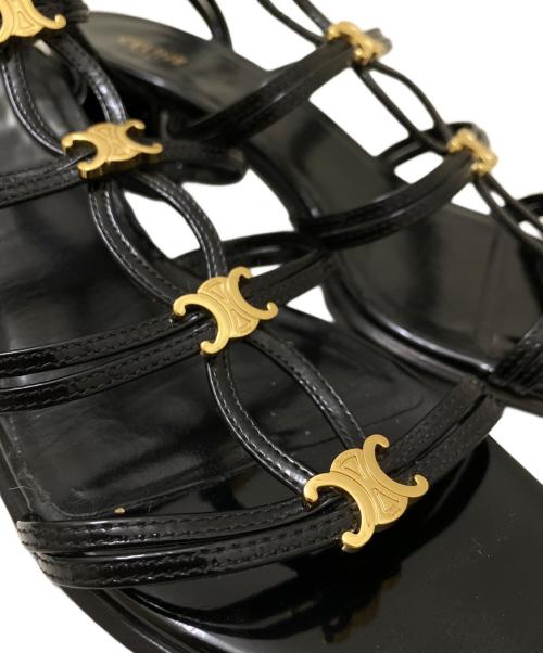CELINE（セリーヌ）CELINE (セリーヌ) マルチトリオンフサンダル ブラック サイズ:36の古着・服飾アイテム